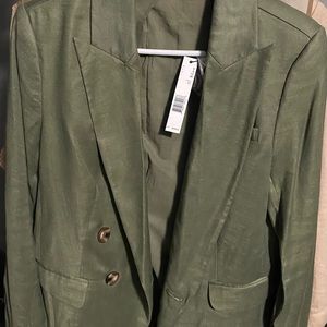 NWT Ellie Tahari Linen Blend Sage Green Blazer
